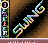 Marble Master (Game Boy Color) screenshot: Title screen and main menu