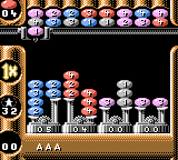 Marble Master (Game Boy Color) screenshot: The stacks are building