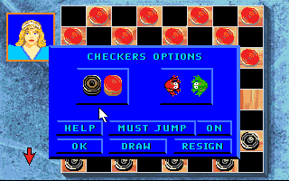 Hoyle: Official Book of Games - Volume 3 (Amiga) screenshot: Checkers options