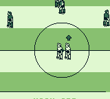 Elite Soccer (Game Boy) screenshot: Ready for the kick off