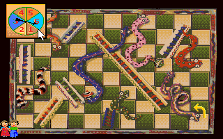 Hoyle: Official Book of Games - Volume 3 (Amiga) screenshot: Snakes and Ladders