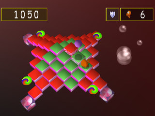 Q*bert (PlayStation) screenshot: Pyramid
