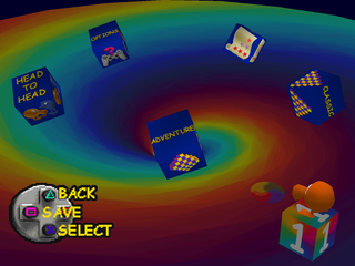 Q*bert (PlayStation) screenshot: Main menu