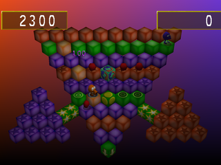Q*bert (PlayStation) screenshot: Large level