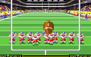 ABC Monday Night Football (Amiga) screenshot: Extra-point kick.