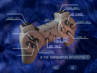 True Pinball (PlayStation) screenshot: Controls