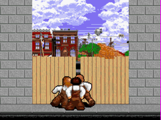 The Three Stooges (PlayStation) screenshot: Fence