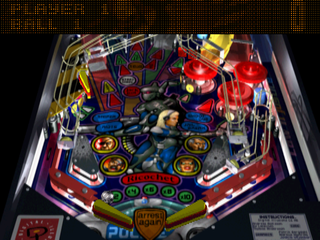 True Pinball (PlayStation) screenshot: Law & Justice low resolution 3D mode - Bottom