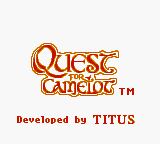 Quest for Camelot (Game Boy Color) screenshot: Low-budget title screen