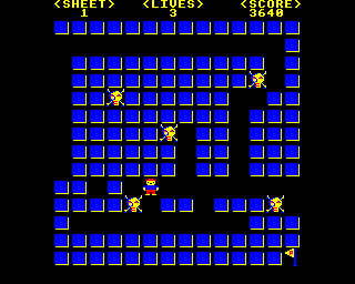 Danger UXB (BBC Micro) screenshot: Level completed when no bombs are left