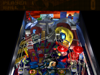 True Pinball (PlayStation) screenshot: Law & Justice low resolution 3D mode - Top