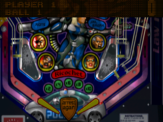 True Pinball (PlayStation) screenshot: Law & Justice 2D mode - Bottom