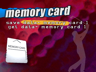 PGA Tour 97 (PlayStation) screenshot: Sweet memory card.