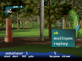 PGA Tour 97 (PlayStation) screenshot: Sure, mulligan.
