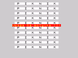 Piknik (ZX Spectrum) screenshot: Title screen