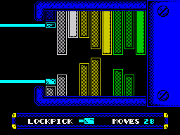 Safecracker (ZX Spectrum) screenshot: Entering safe