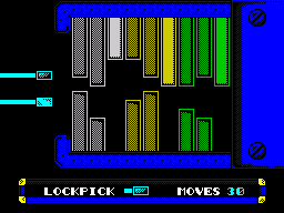 Safecracker (ZX Spectrum) screenshot: 30 moves to go