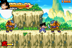 Dragon Ball: Advanced Adventure (Game Boy Advance) screenshot: Fighting pigs.