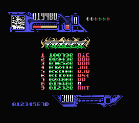 Comando Tracer (MSX) screenshot: The high scores