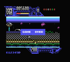 Comando Tracer (MSX) screenshot: I lost all my lives. Game over.