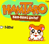 Hamtaro: Ham-Hams Unite! (Game Boy Color) screenshot: Main Menu