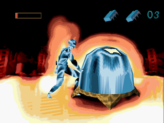 Time Commando (PlayStation) screenshot: Sending the extra chips.