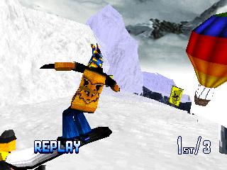 Snow Break (PlayStation) screenshot: Replay.