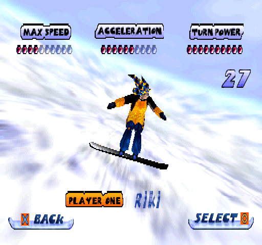 Snow Break (PlayStation) screenshot: One of the male characters.