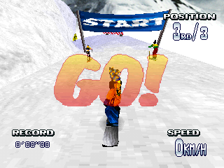 Snow Break (PlayStation) screenshot: Practice mode... Go!