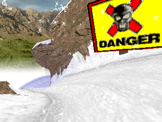 Snow Break (PlayStation) screenshot: Danger!