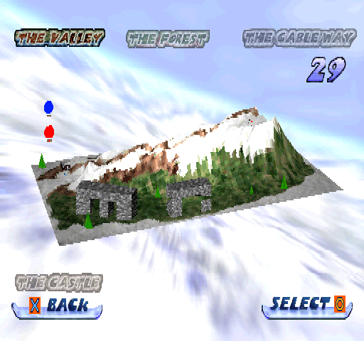 Snow Break (PlayStation) screenshot: The Valley.