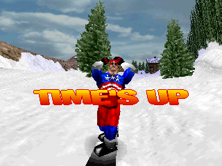 Snow Break (PlayStation) screenshot: Time's up...