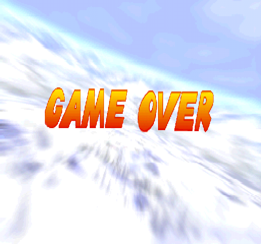 Snow Break (PlayStation) screenshot: Game over screen.