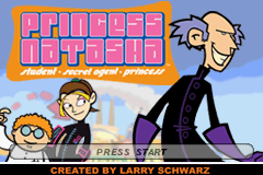 Princess Natasha: Student • Secret Agent • Princess (Game Boy Advance) screenshot: Title screen