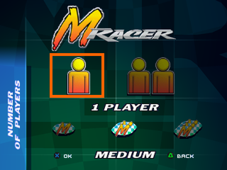 Moto Racer (PlayStation) screenshot: Game options