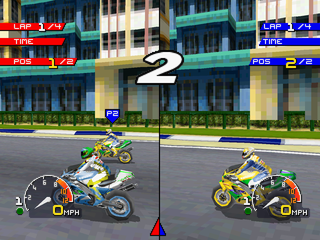 Moto Racer (PlayStation) screenshot: Game start