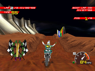 Moto Racer (PlayStation) screenshot: Victory