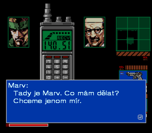 Metal Gear Solid 3: Subsistence (PlayStation 2) screenshot: Metal Gear 2: Solid Snake doesn't understand Dr. Marv's language