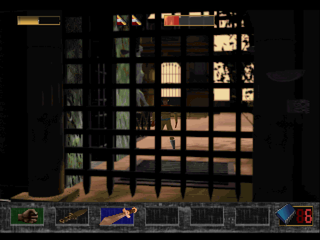 Time Commando (PlayStation) screenshot: Closed entrance