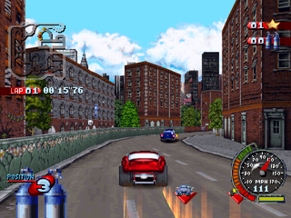 Wreckin Crew (PlayStation) screenshot: New York track