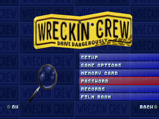 Wreckin Crew (PlayStation) screenshot: Options menu