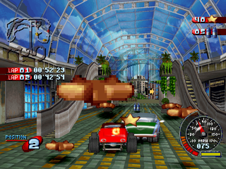 Wreckin Crew (PlayStation) screenshot: Mall