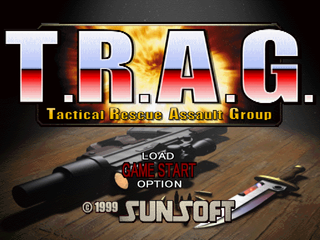 T.R.A.G.: Tactical Rescue Assault Group - Mission of Mercy (PlayStation) screenshot: Main menu