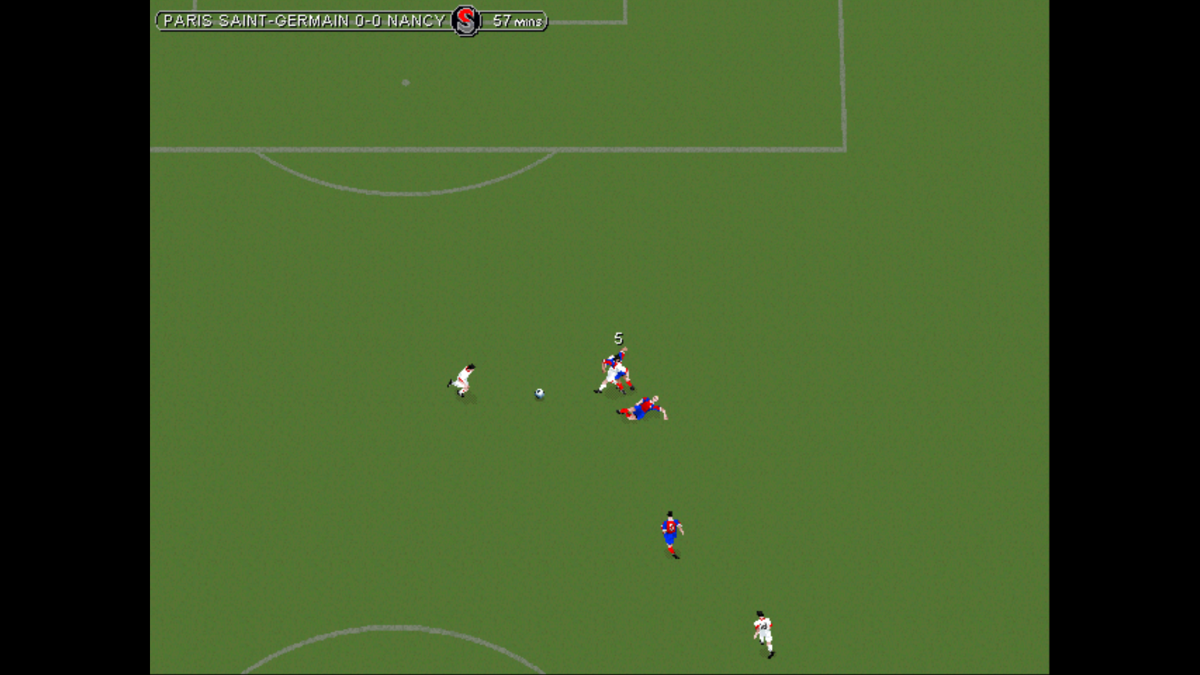 Sensible Soccer '98: European Club Edition (Windows) screenshot: Tackle From Behind Attempt