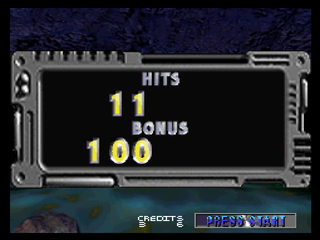 Maximum Force (PlayStation) screenshot: Mini-game score