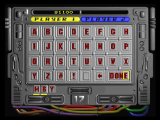Maximum Force (PlayStation) screenshot: Name entry