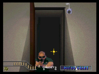 Maximum Force (PlayStation) screenshot: Inside the bank