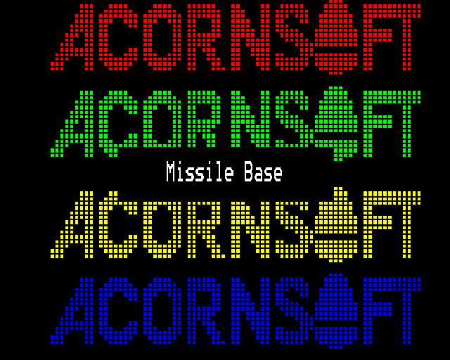 Missile Base (BBC Micro) screenshot: Loading screen