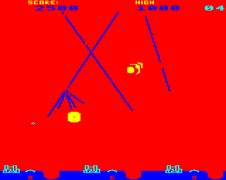 Missile Base (BBC Micro) screenshot: A fragmentary missile