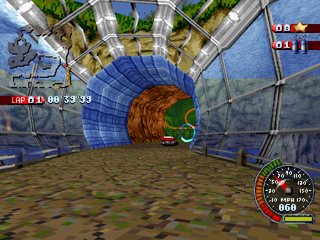 Wreckin Crew (PlayStation) screenshot: Underwater passage